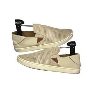 OluKai Tan Flats Slip-On Shoes with Breathable Fabric
